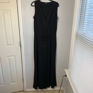 Spense - Black V-Neck Jumpsuit - Size 14
